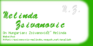 melinda zsivanovic business card